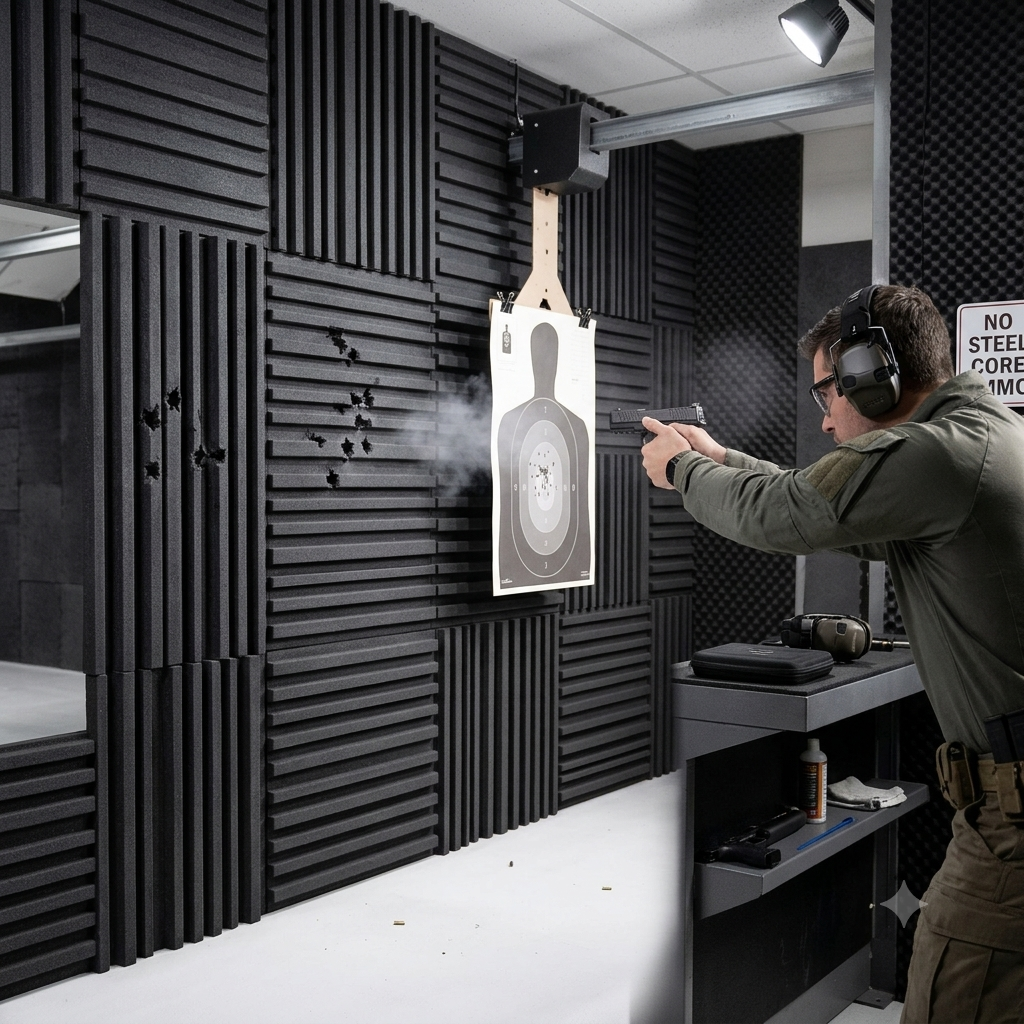 Dura-Panel™ Modular Ballistic & Acoustic Rubber Cladding
Professional-Grade Sound Dampening & Ricochet Protection for Shooting Ranges