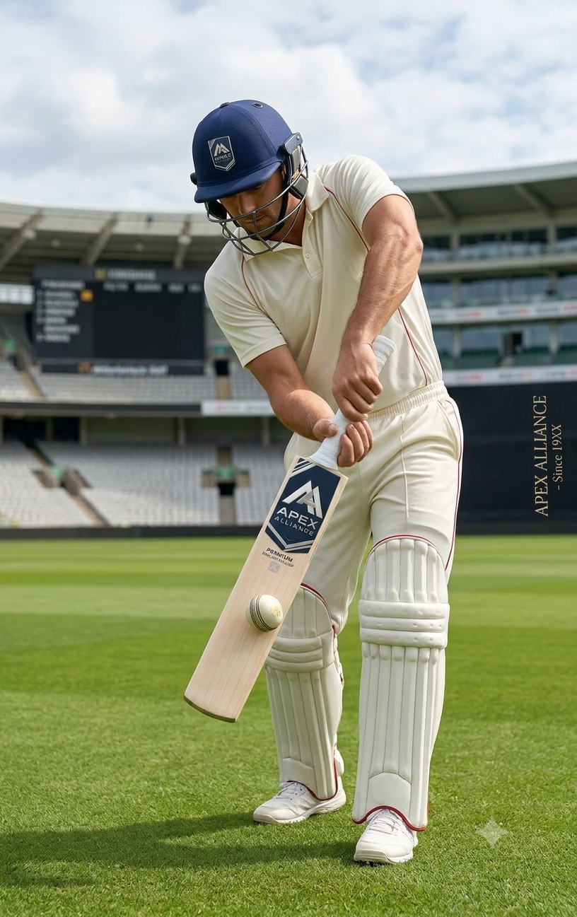 Professional Grade English Willow B-Grade Cricket Bat | Handcrafted Power & Precision - APEX ALLIANCE