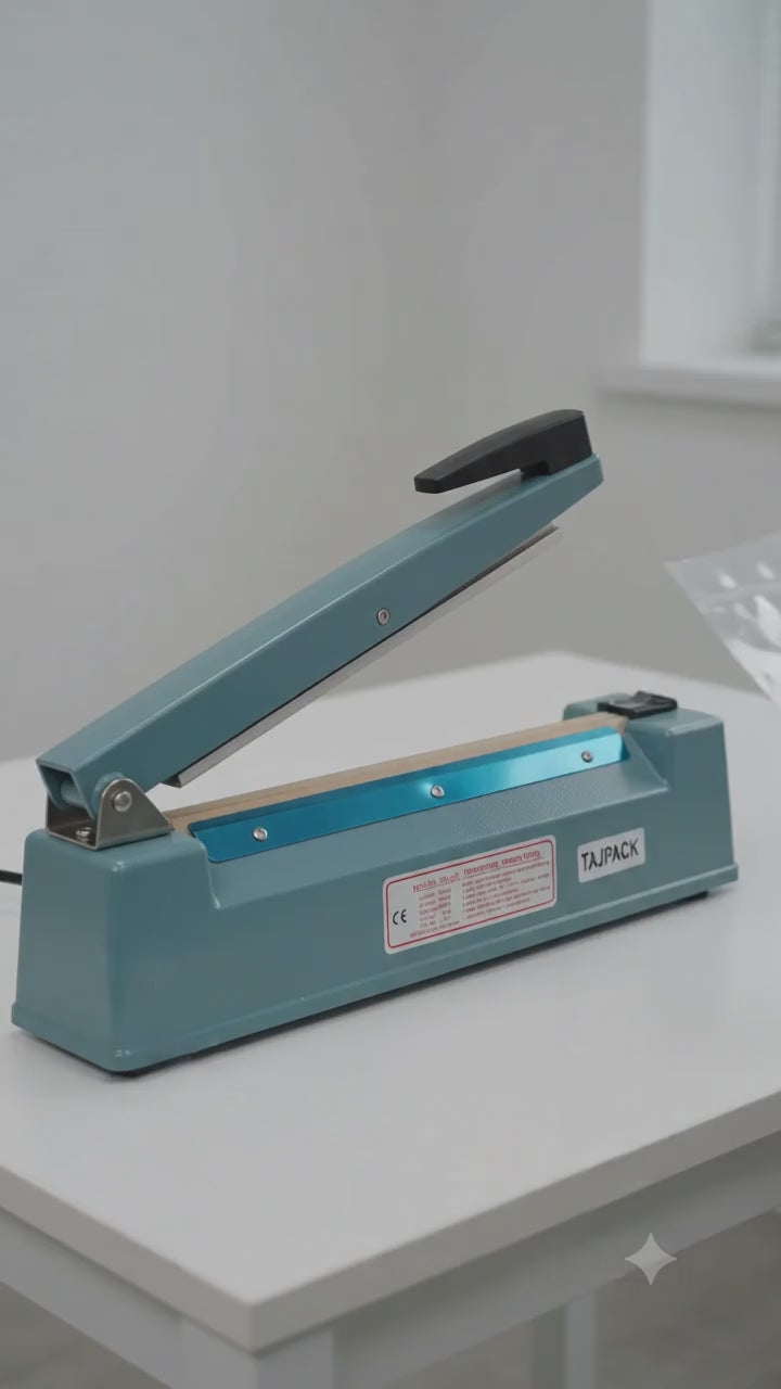 Heat Sealing Machine 12inch TAJPACK Heavy Duty Copper Transformer |INDIAN DREAMS