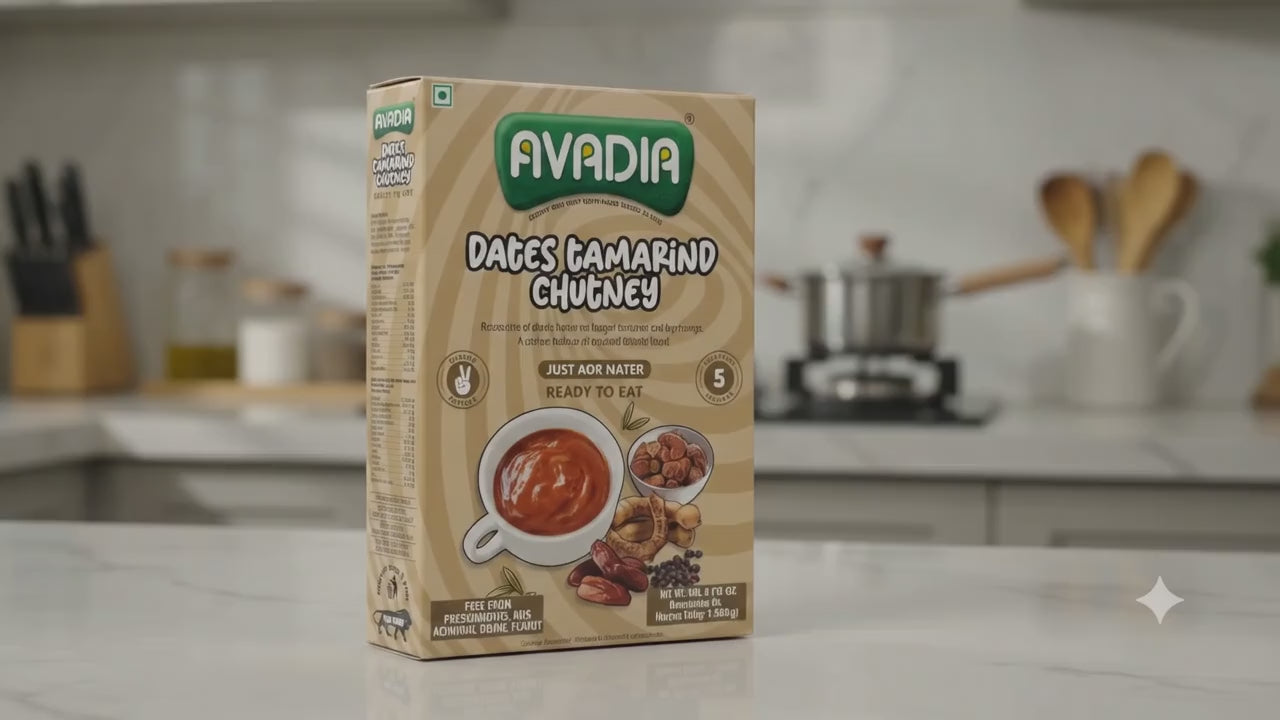 Dates Tamarin Chutney Ready to eat AVADIA 100% Natural ingredients Pack of 2