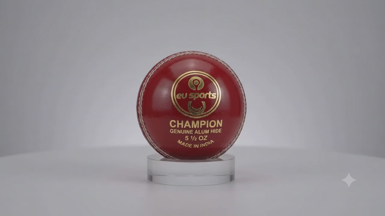 Premium Red Leather Cricket ball EU Sports, 50 overs Pack of 12 balls