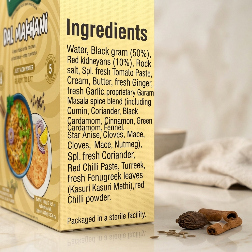 Dal Makhani Ready to eat AVADIA 100% Natural ingredients