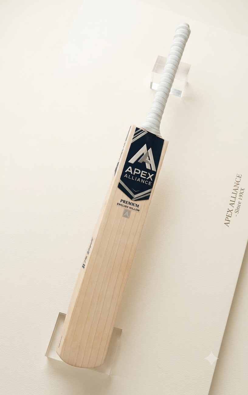 Professional Grade English Willow B-Grade Cricket Bat | Handcrafted Power & Precision - APEX ALLIANCE