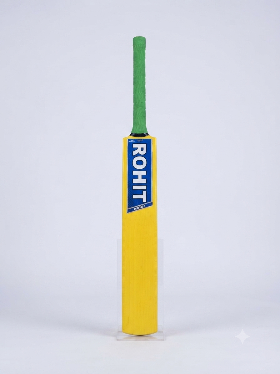 Plastic hard tennis cricket bat with aerodynamic design