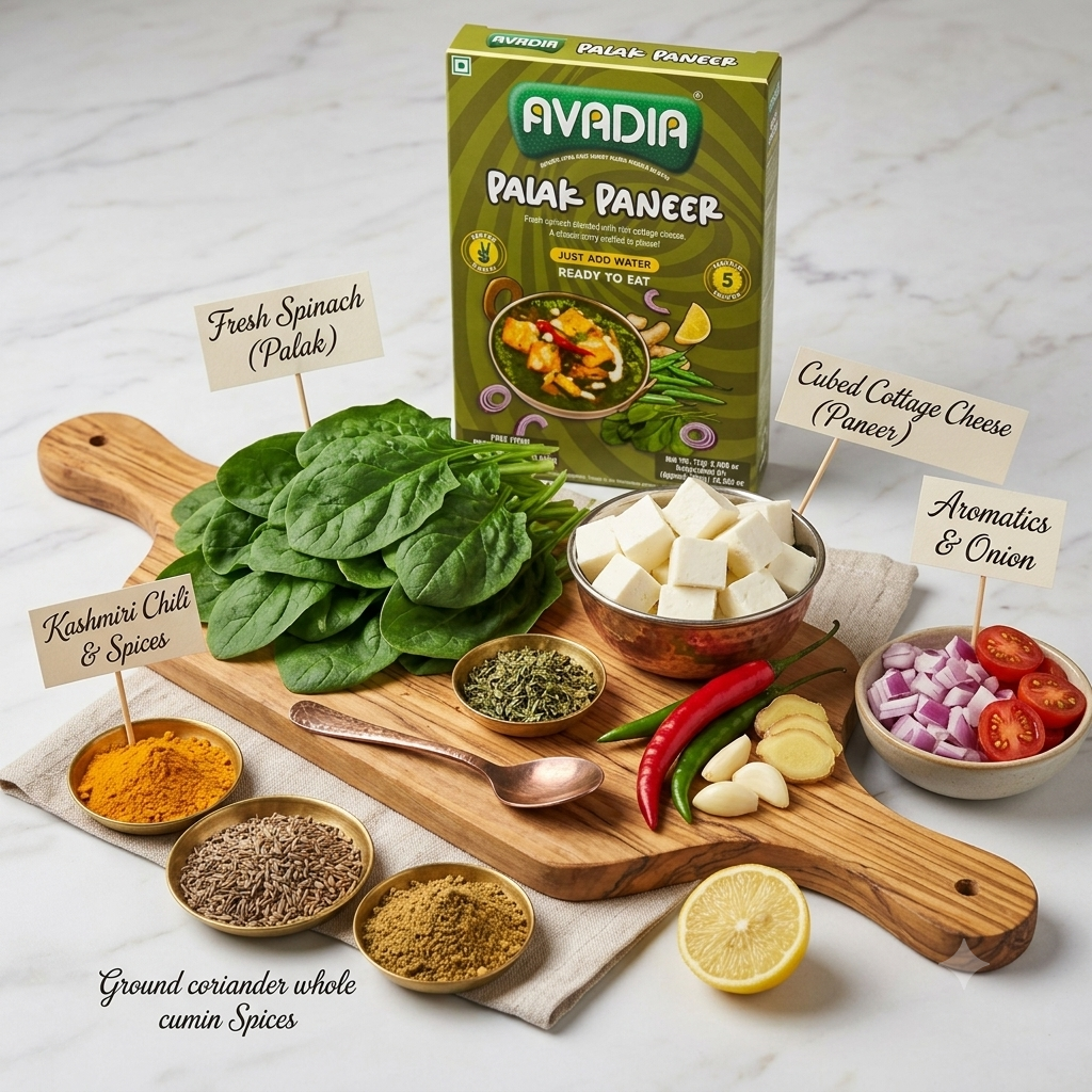 Palak paneer Ready to eat AVADIA 100% Natural ingredients Pack of 5