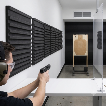 Dura-Panel™ Modular Ballistic & Acoustic Rubber Cladding
Professional-Grade Sound Dampening & Ricochet Protection for Shooting Ranges