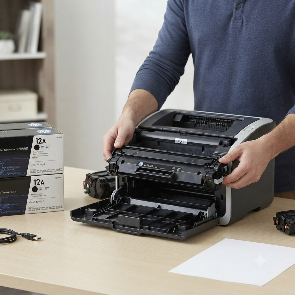 Genuine HP 12A (Q2612A) Black LaserJet Toner Cartridge Dual pack (2 cartridges)