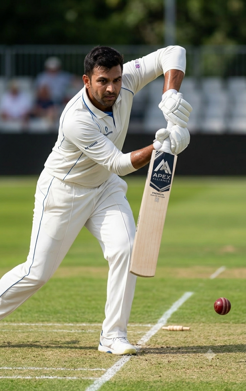 Professional Grade English Willow B-Grade Cricket Bat | Handcrafted Power & Precision - APEX ALLIANCE
