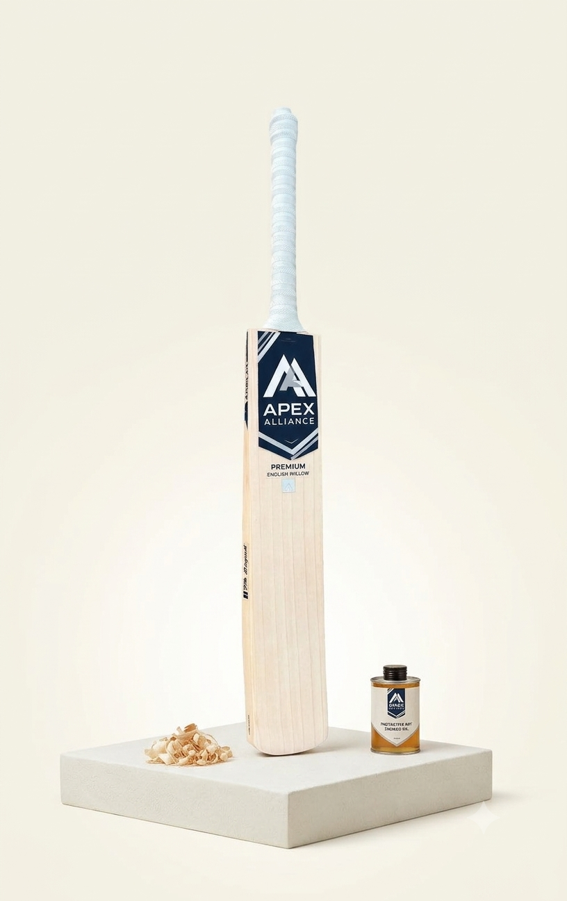 Professional Grade English Willow B-Grade Cricket Bat | Handcrafted Power & Precision - APEX ALLIANCE