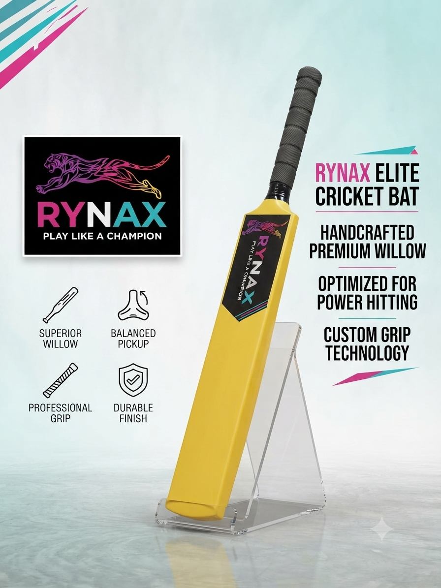 Plastic Yellow premium bats from RYNAX| INDIAN DREAMS