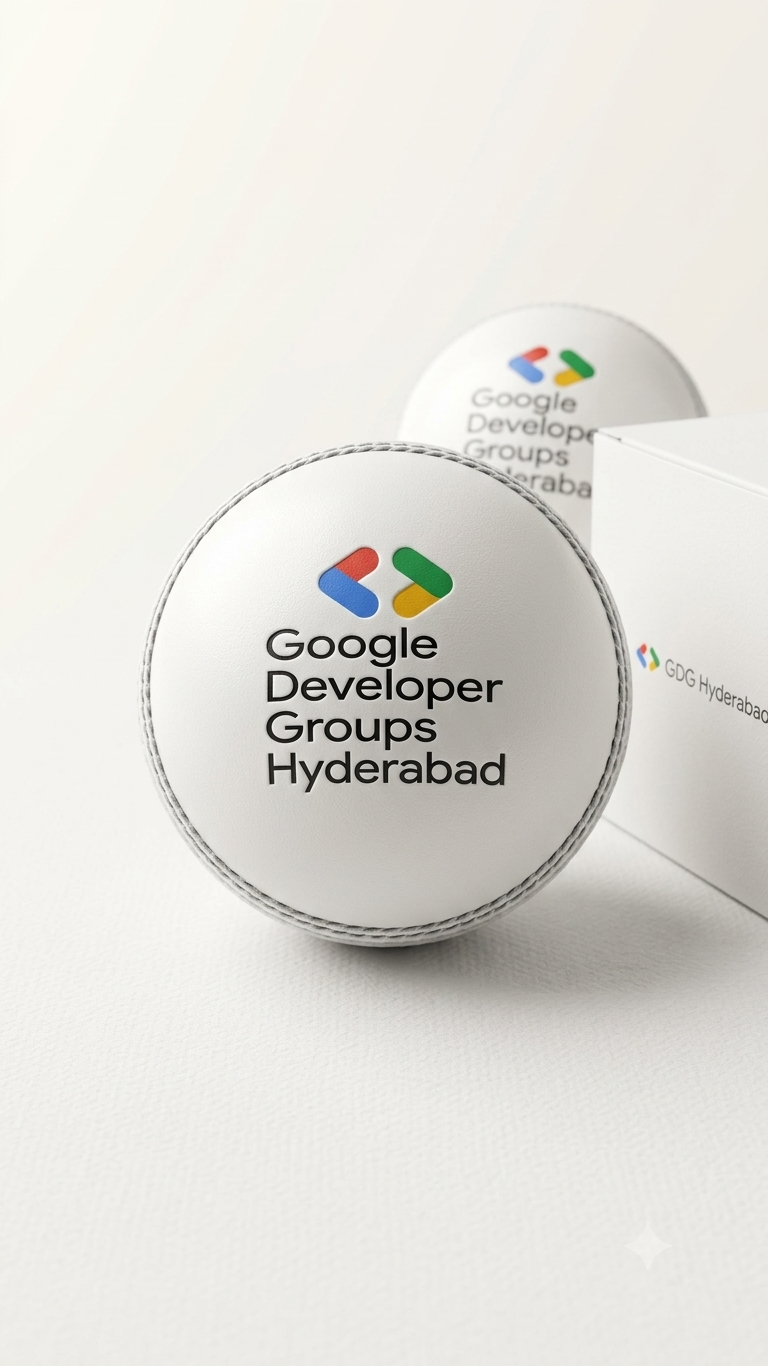 Google Developer Groups Hyderabad – Official Collector’s Edition Leather Cricket Ball
