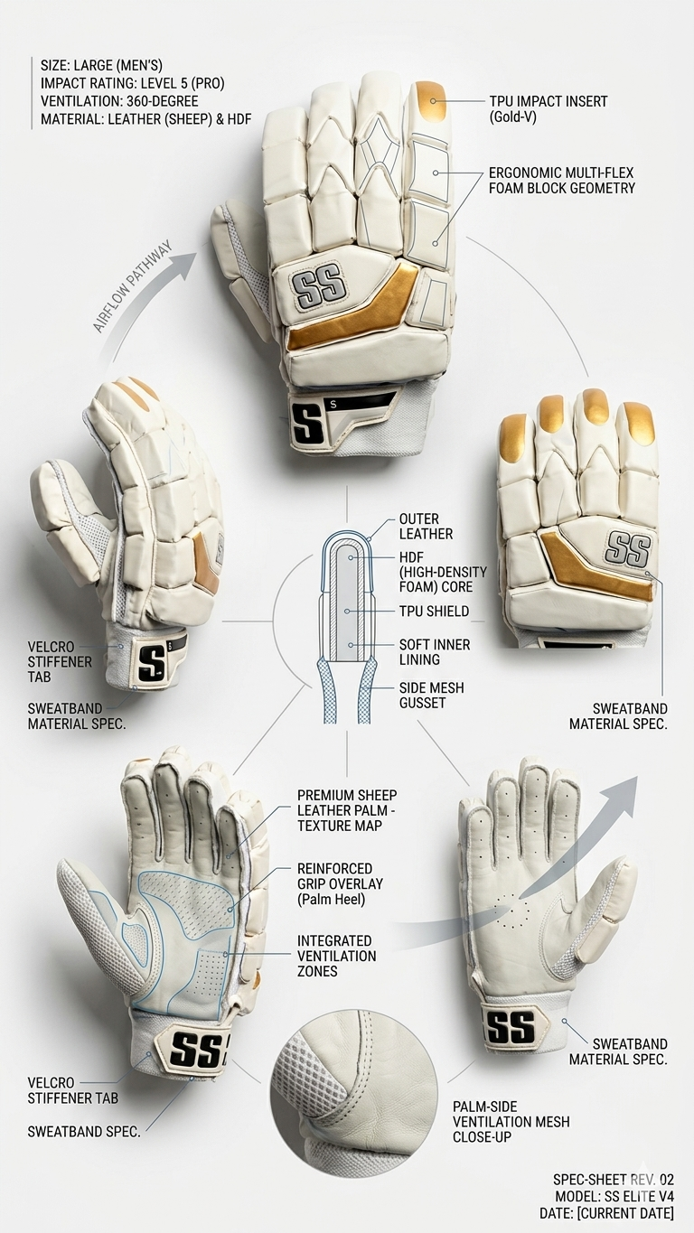 Cricket batting gloves Brand SS