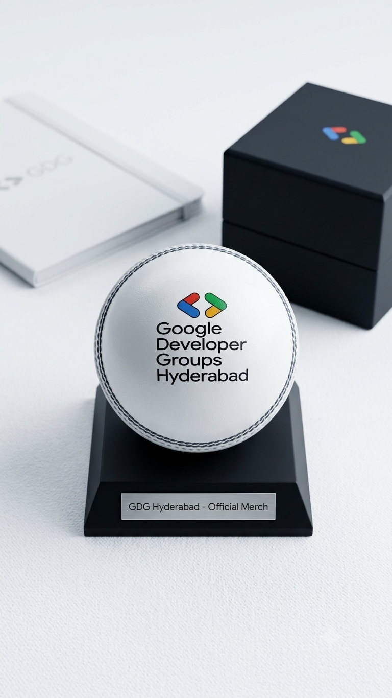 Google Developer Groups Hyderabad – Official Collector’s Edition Leather Cricket Ball