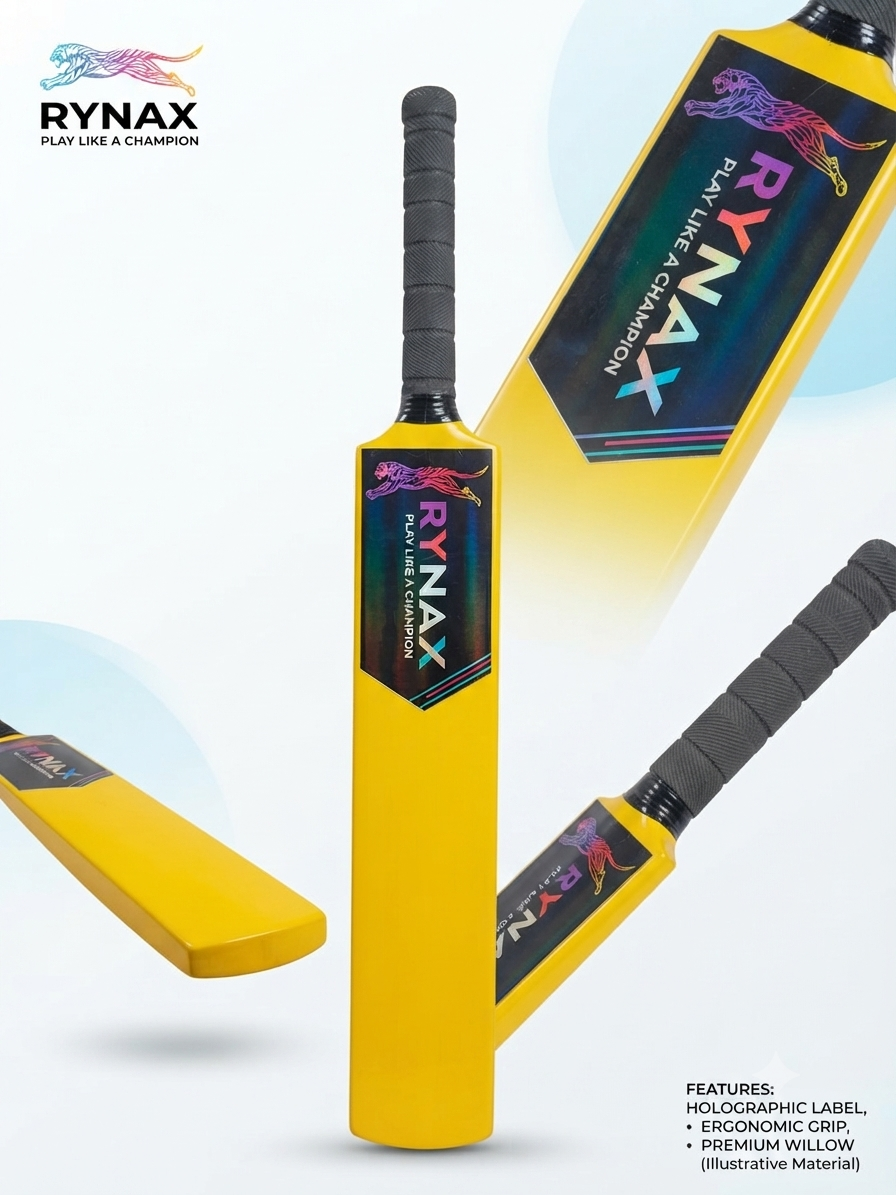 Plastic Yellow premium bats from RYNAX| INDIAN DREAMS