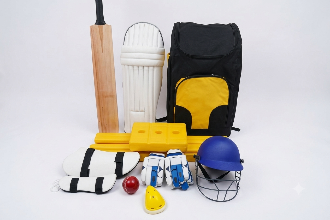 Cricket kit for young players Complete kit
