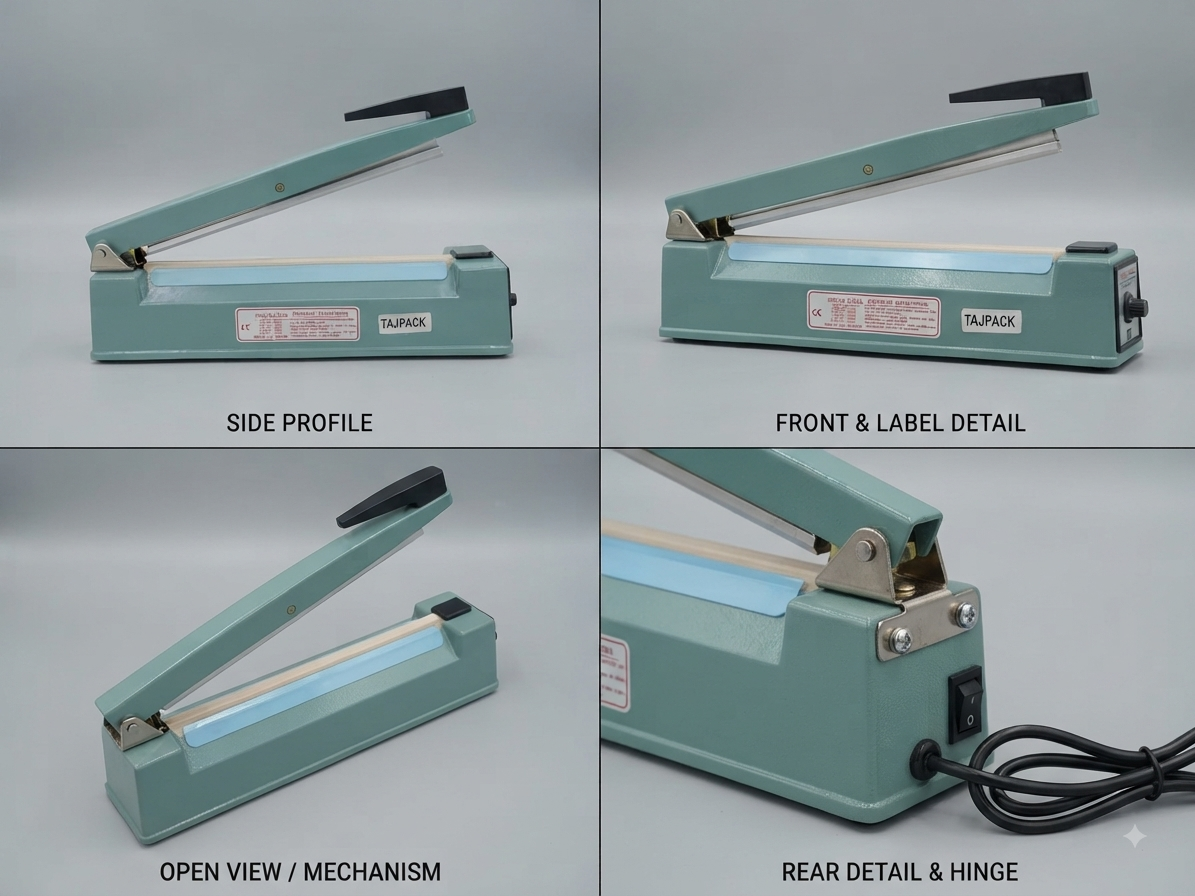 Heat Sealing Machine 12inch TAJPACK Heavy Duty Copper Transformer |INDIAN DREAMS