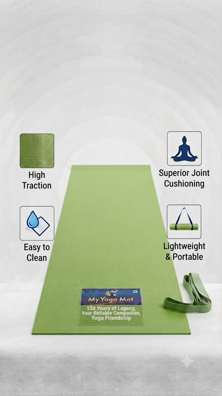 Yoga mat Premium texture and soft material, skin safe and tested|INDIAN DREAMS