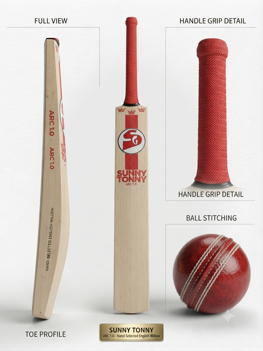 SG cricket bat Premium light weight design With 1 Ball|SG| INDIAN DREAMS