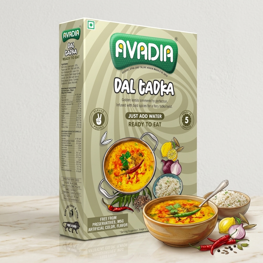Dal Tadka Ready to eat AVADIA 100% Natural ingredients