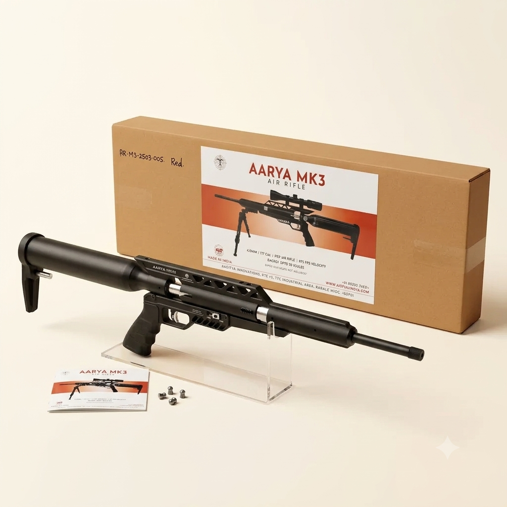 AARYA MK3 PCP Air Rifle (.177 Caliber)
Engineered for Precision. Built for Performance