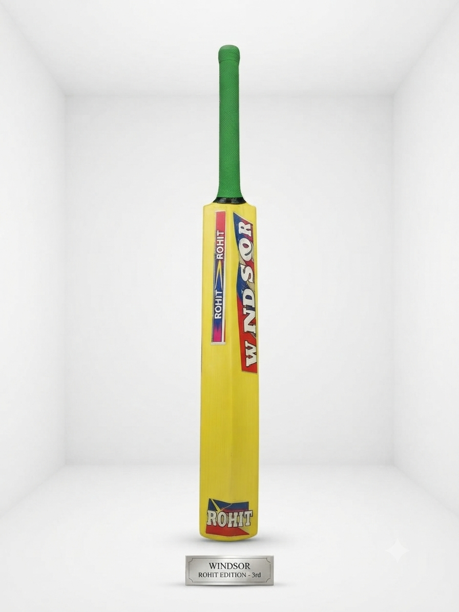 Plastic hard tennis cricket bat with aerodynamic design
