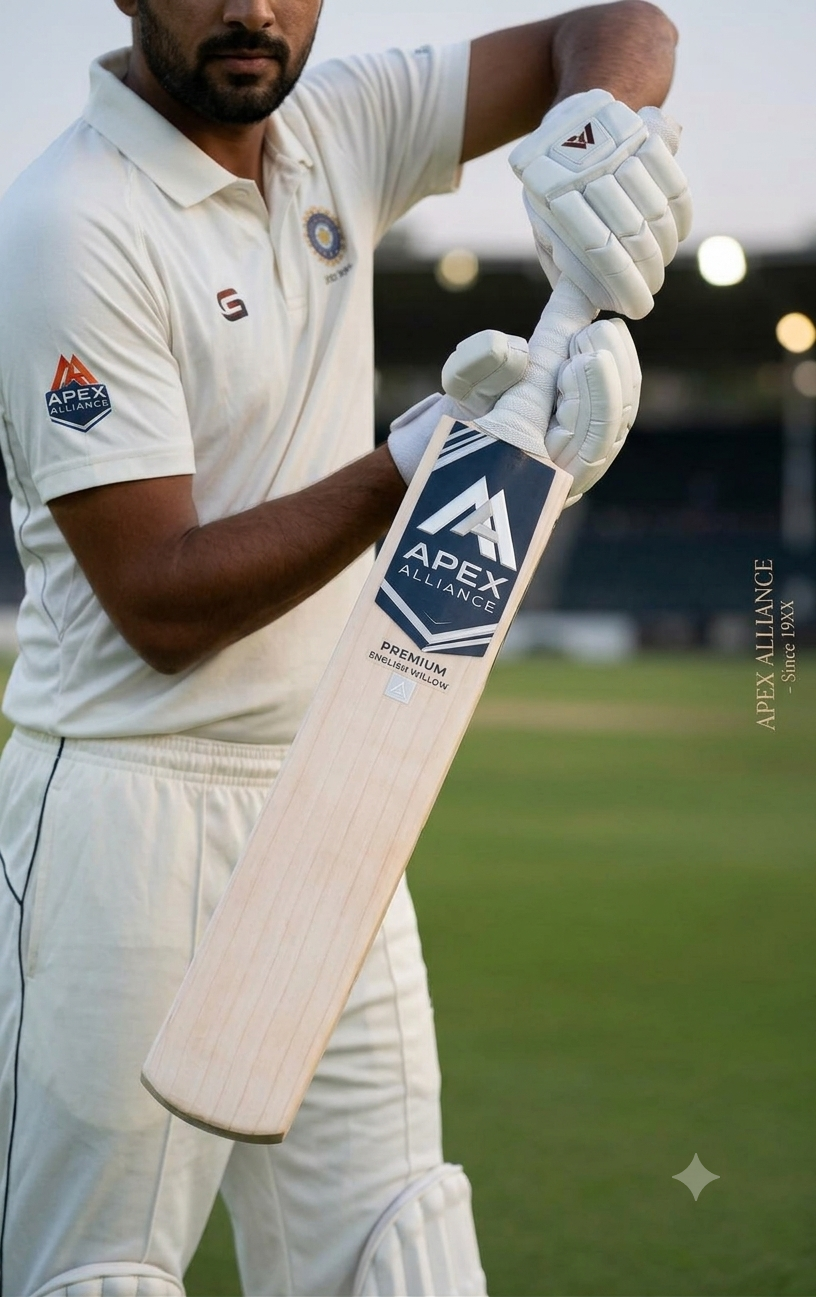 Professional Grade English Willow B-Grade Cricket Bat | Handcrafted Power & Precision - APEX ALLIANCE