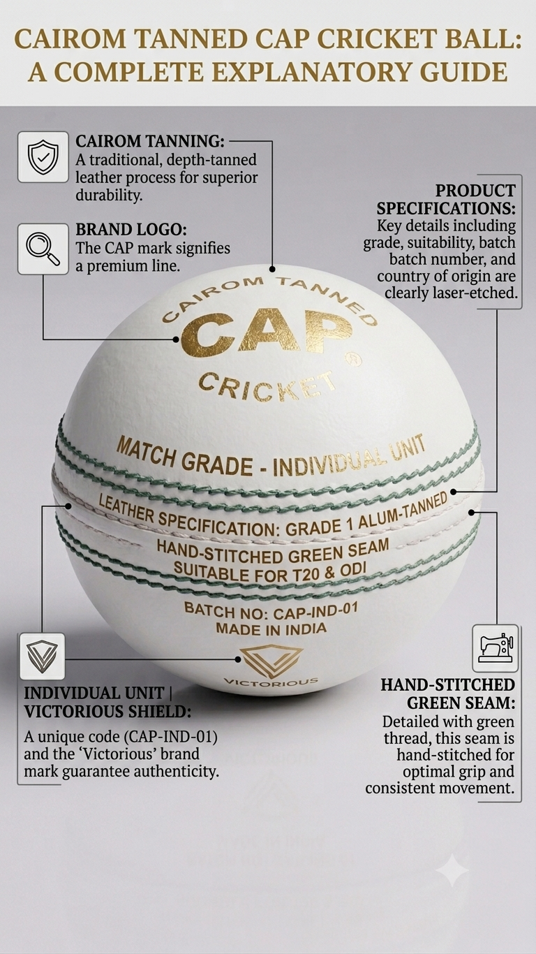 White test cricket ball Alum tanned capacity 30 overs, pack of 6 balls