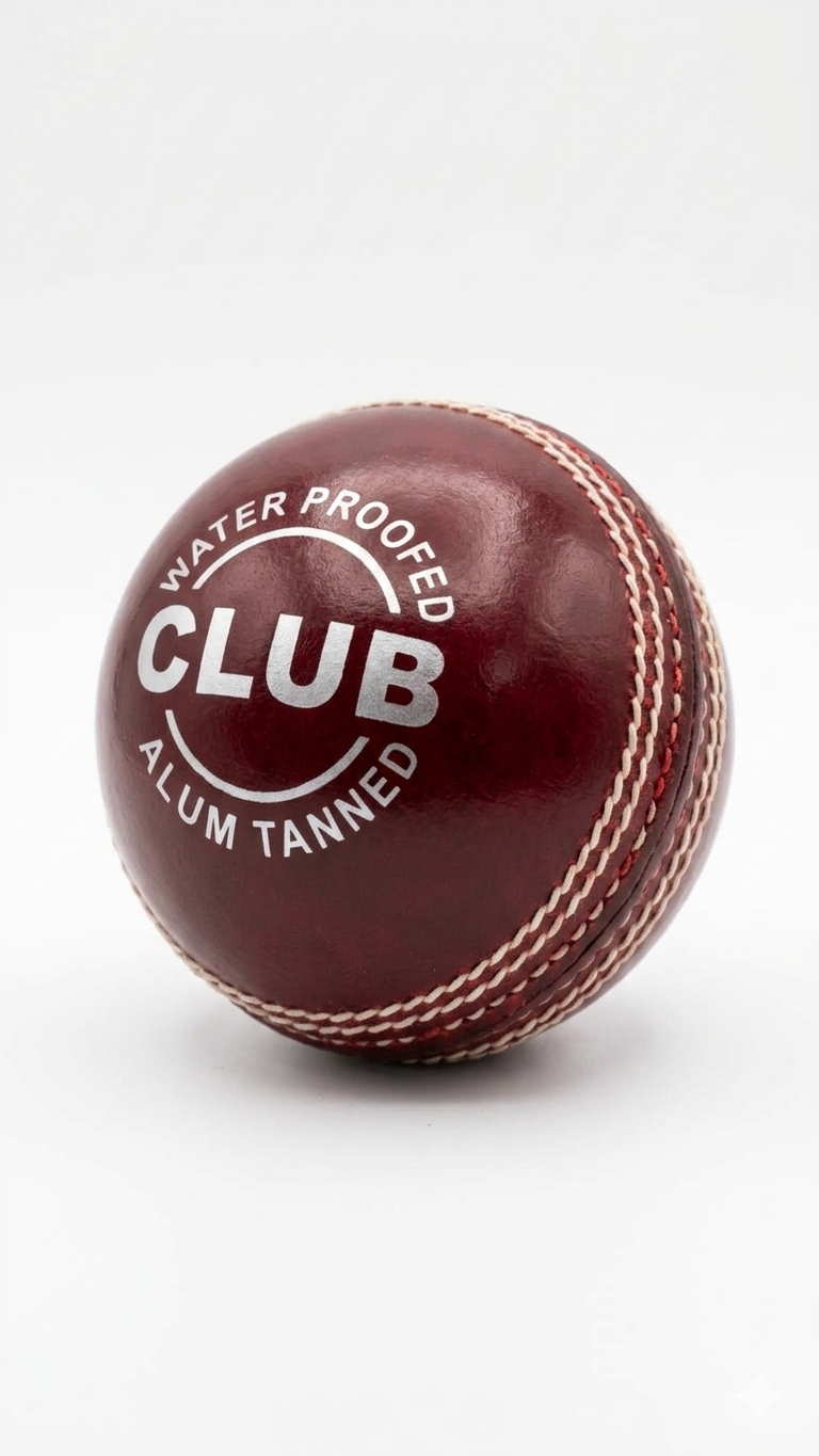 Red Leather Cricket ball Alum Tanned, 1 pack- 6 balls