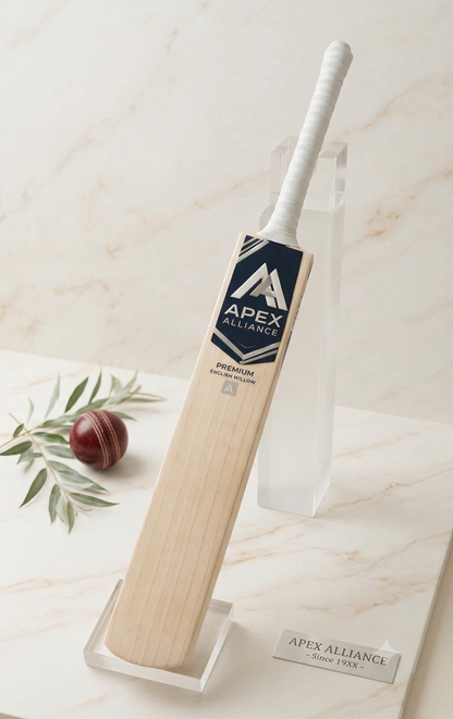 Professional Grade English Willow B-Grade Cricket Bat | Handcrafted Power & Precision - APEX ALLIANCE