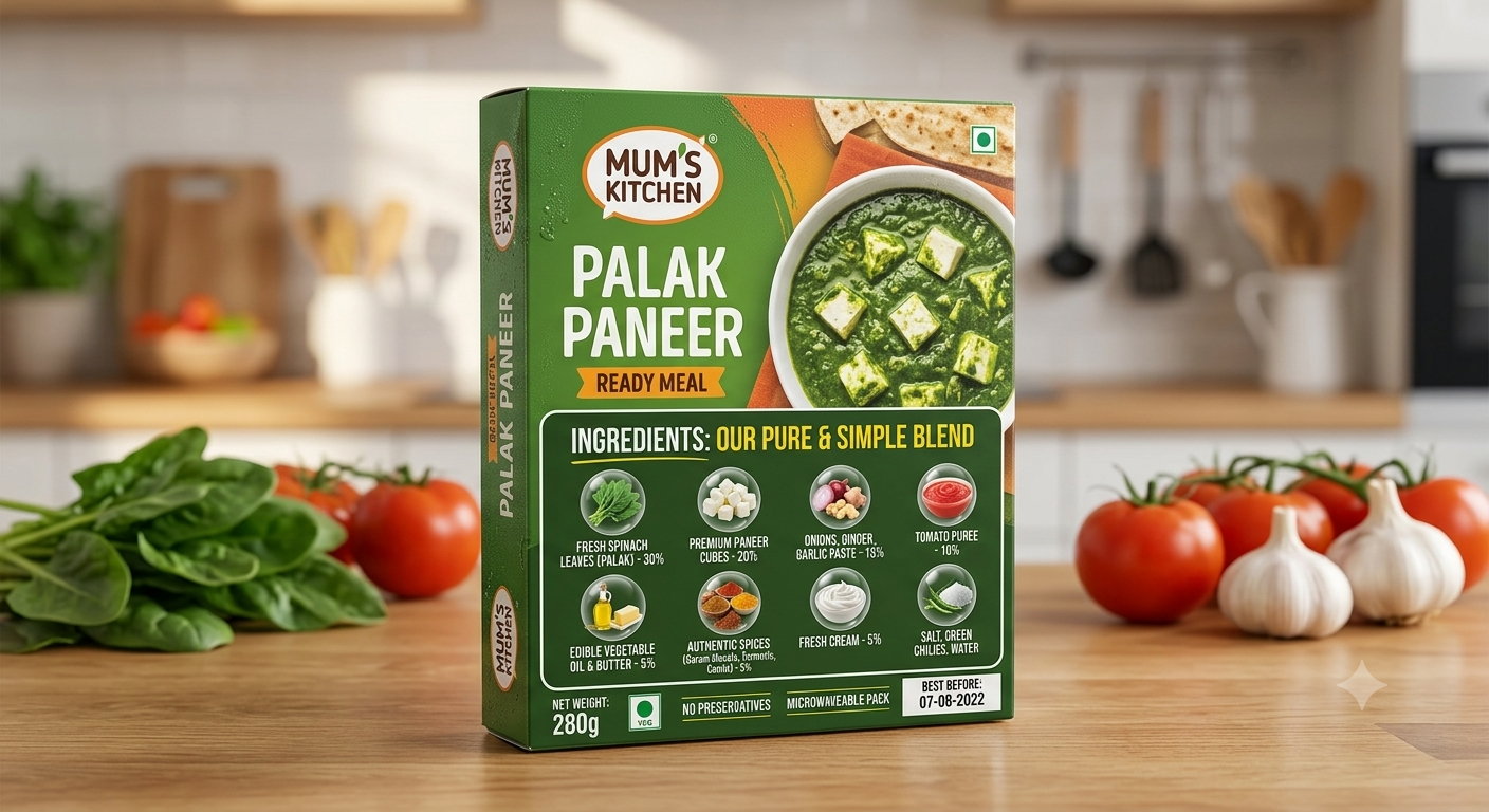 Palak paneer Ready to eat AVADIA 100% Natural ingredients