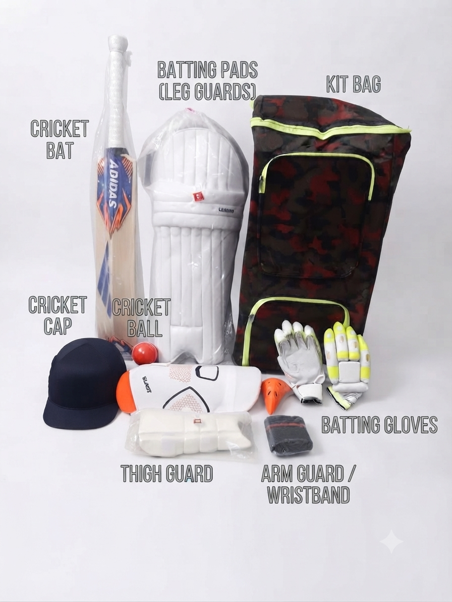 Junior Pro Complete Cricket Kit Set | Youth-Sized Bat, Lightweight Protective Gear, & Heavy-Duty Camouflage Equipment Bag