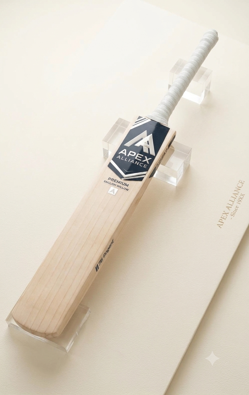Professional Grade English Willow B-Grade Cricket Bat | Handcrafted Power & Precision - APEX ALLIANCE