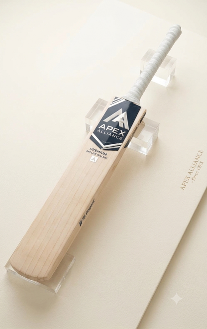 Professional Grade English Willow B-Grade Cricket Bat | Handcrafted Power & Precision - APEX ALLIANCE