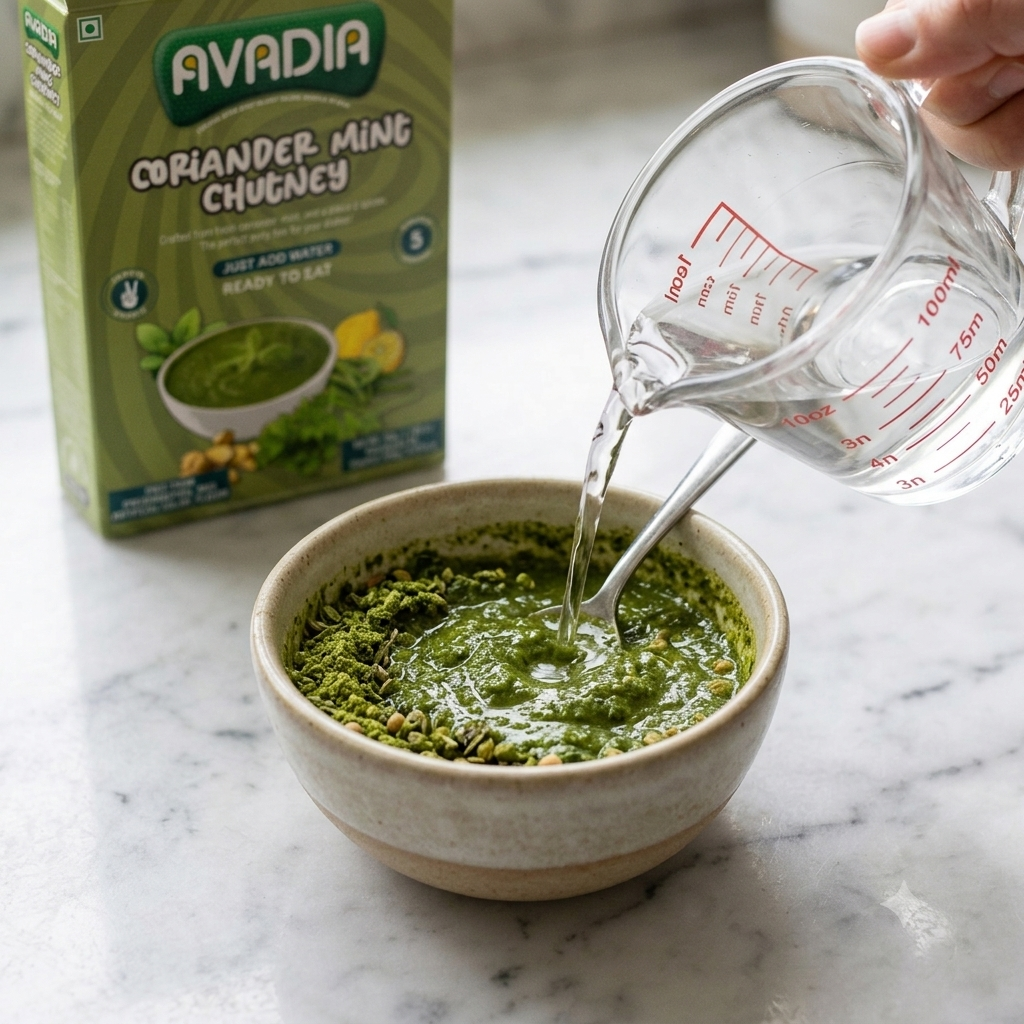 Coriander and Mint Chutney Ready to eat AVADIA 100% Natural ingredients