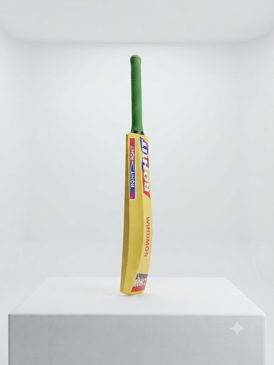 Plastic hard tennis cricket bat with aerodynamic design