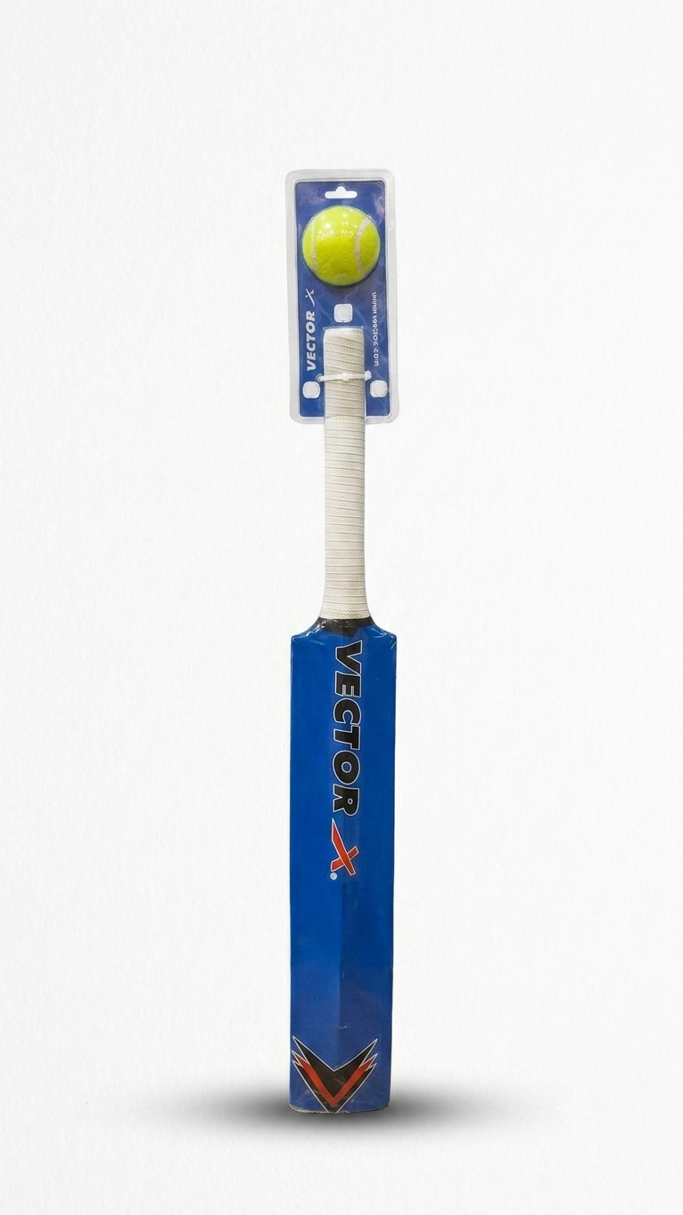 Plastic cricket bat Vector X with tennis ball