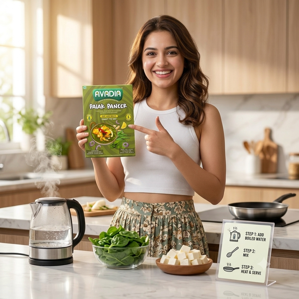 Palak paneer Ready to eat AVADIA 100% Natural ingredients