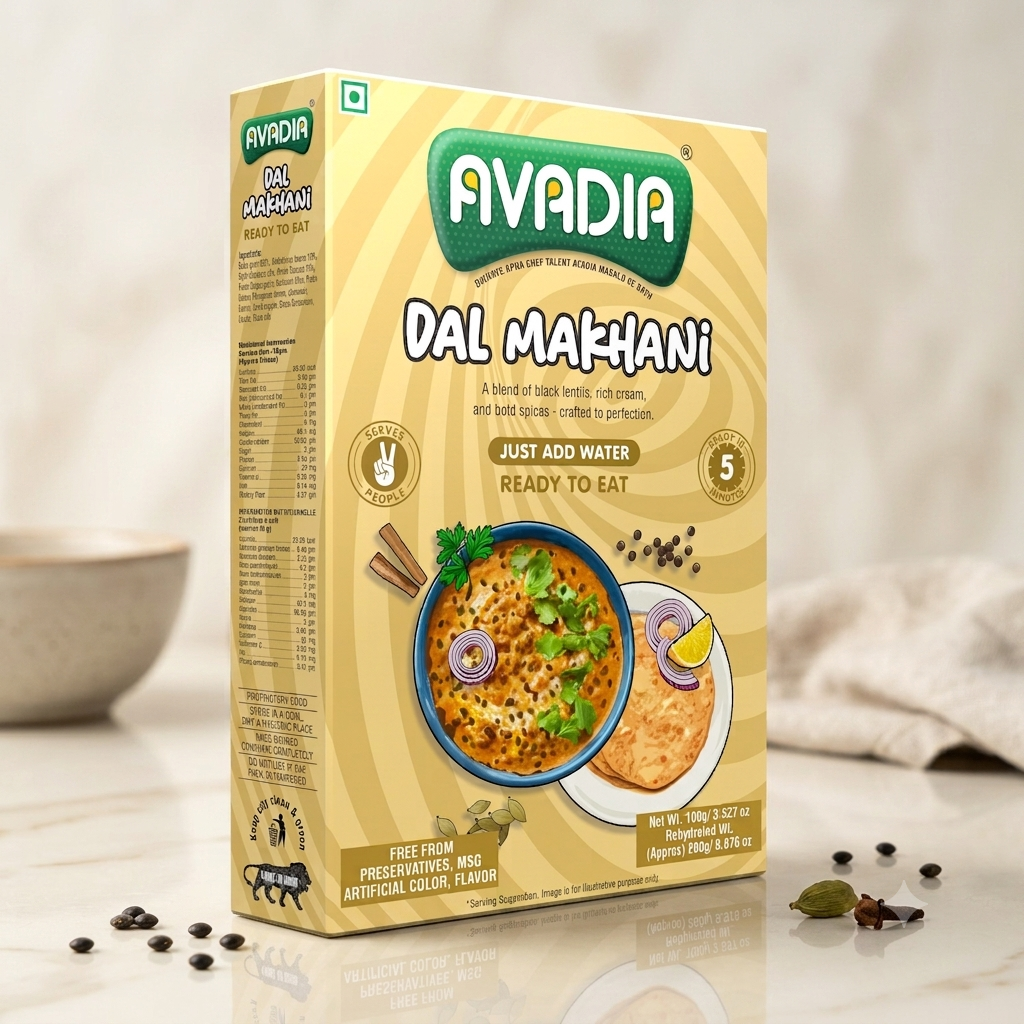 Dal Makhani Ready to eat AVADIA 100% Natural ingredients Pack of 5