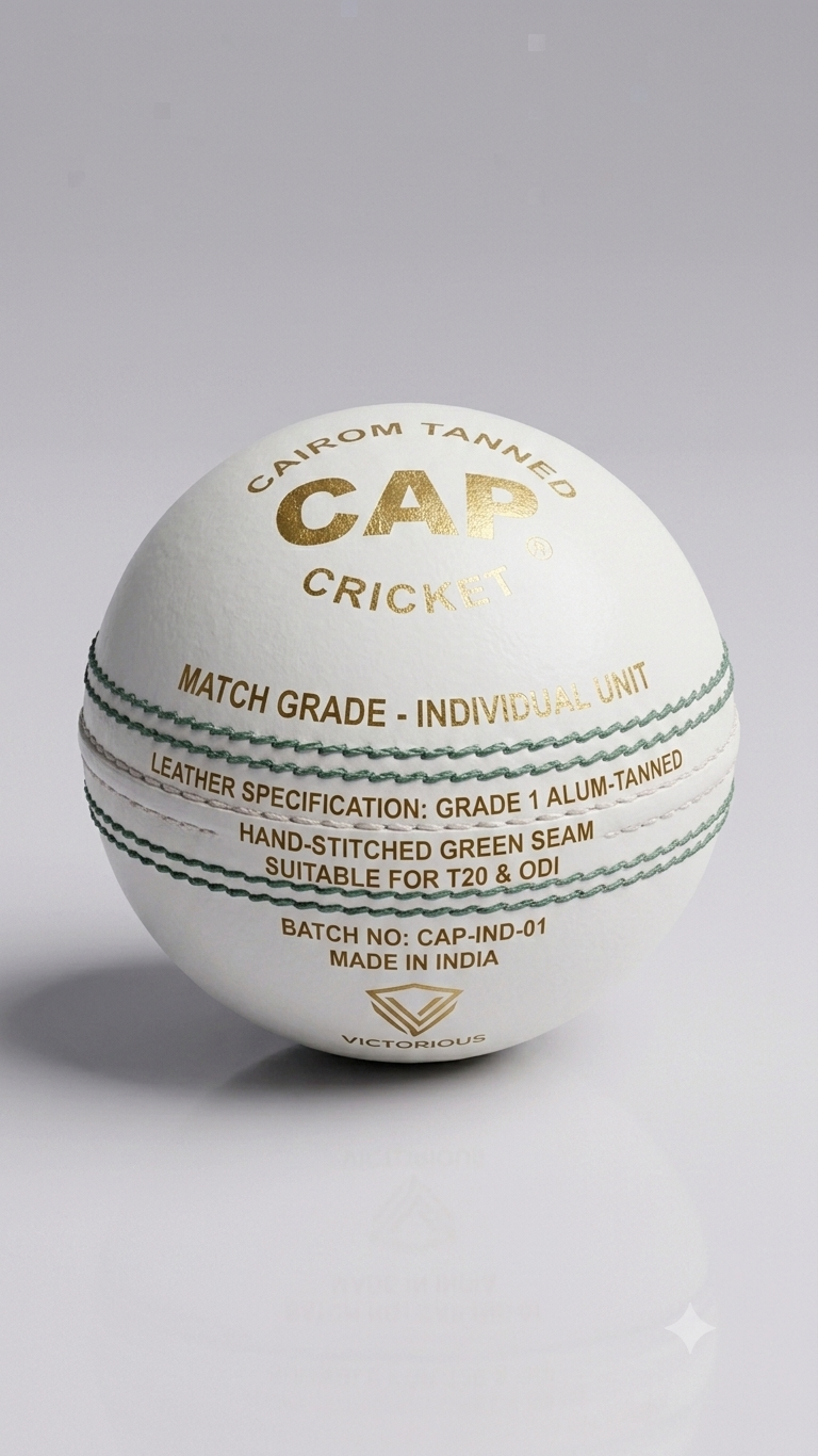 White test cricket ball Alum tanned capacity 30 overs, pack of 6 balls