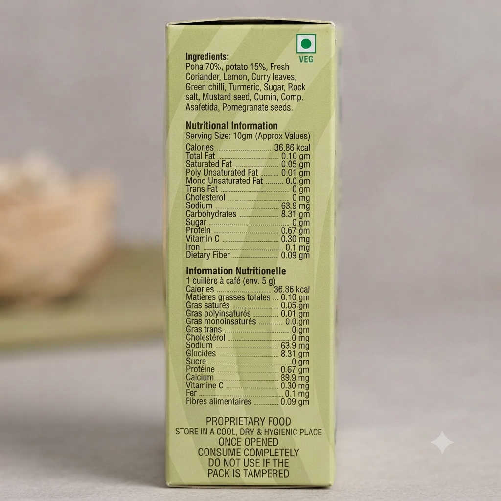 ALOO Poha Ready to eat AVADIA 100% Natural ingredients Pack of 2