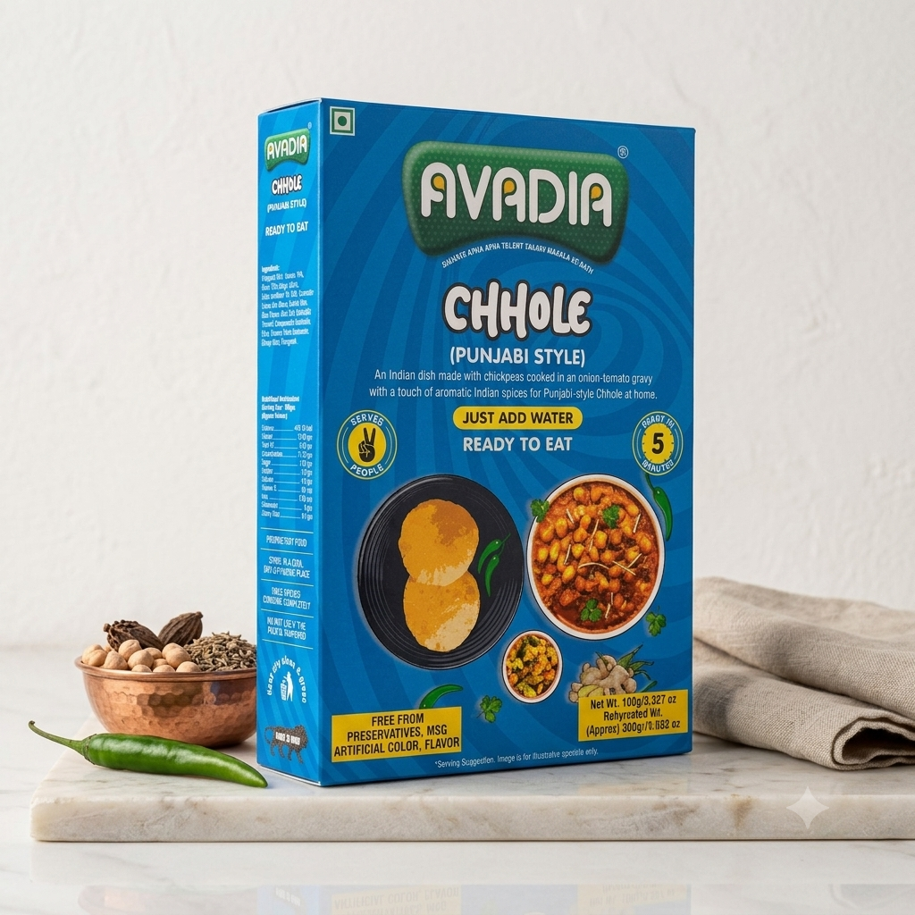 Punjabi Chhole Ready to eat AVADIA 100% Natural ingredients