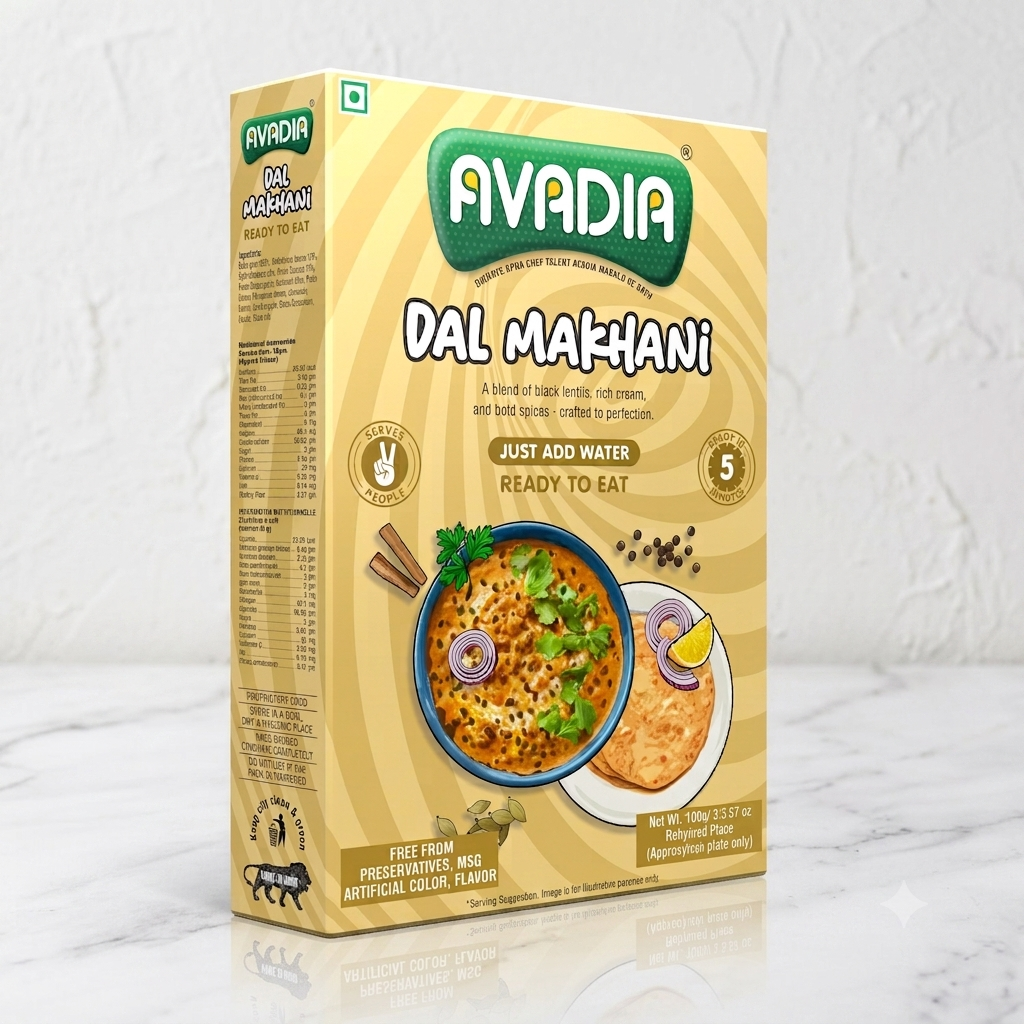 Dal Makhani Ready to eat AVADIA 100% Natural ingredients Pack of 5