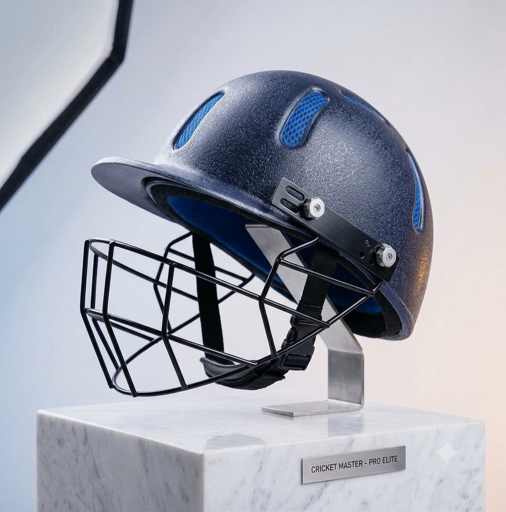 CRICKET PRO-GUARD Matte Navy Cricket Helmet | Pro-Grade Protection & Breathability